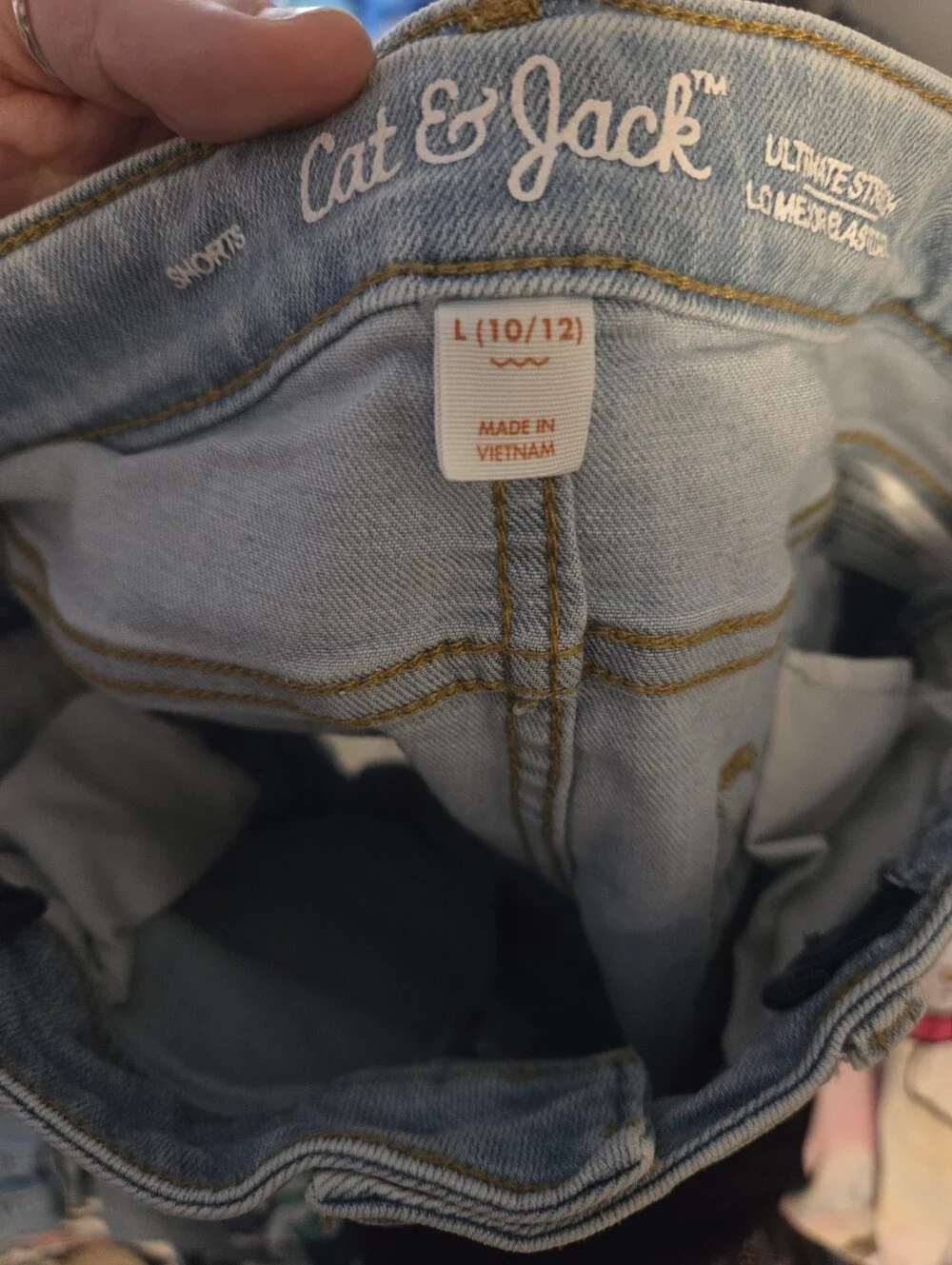 Cat & jack kids light blue denim shorts large L 10/12 girls size
